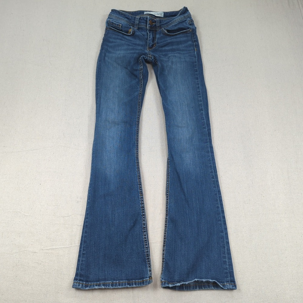 Bke Jeans Womens 25 Blue Audrey Slim Boot Cut Stretch Western Boho Cowgirl